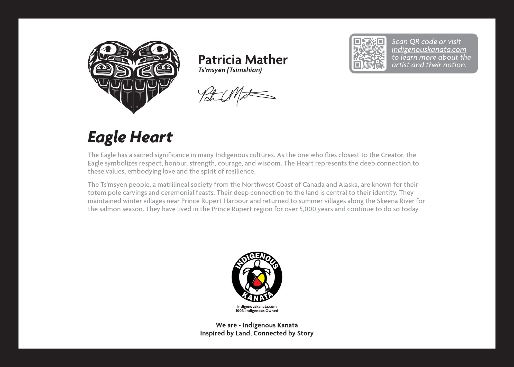 Art Card - Eagle Heart - back