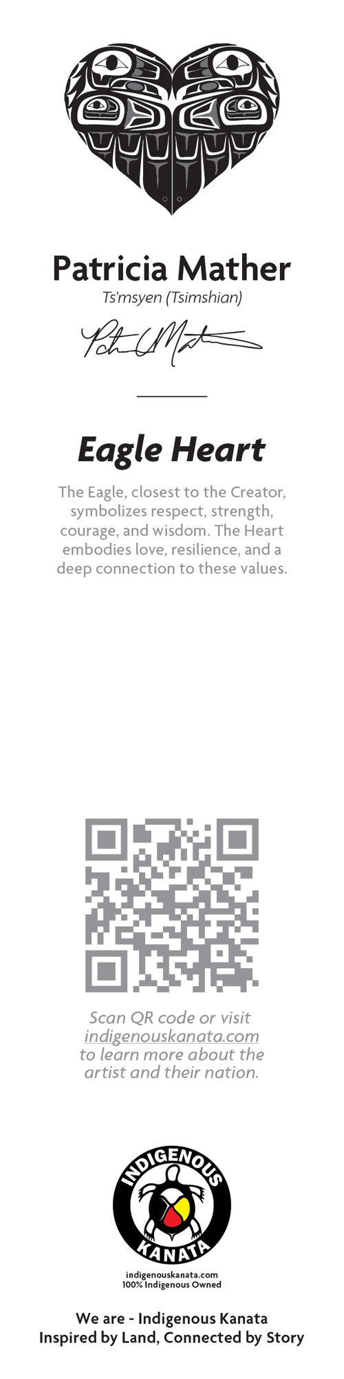 Bookmark - Eagle Heart - back
