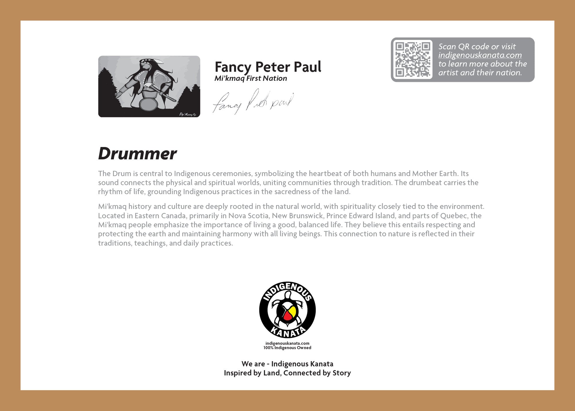 Art Card - Drummer - back