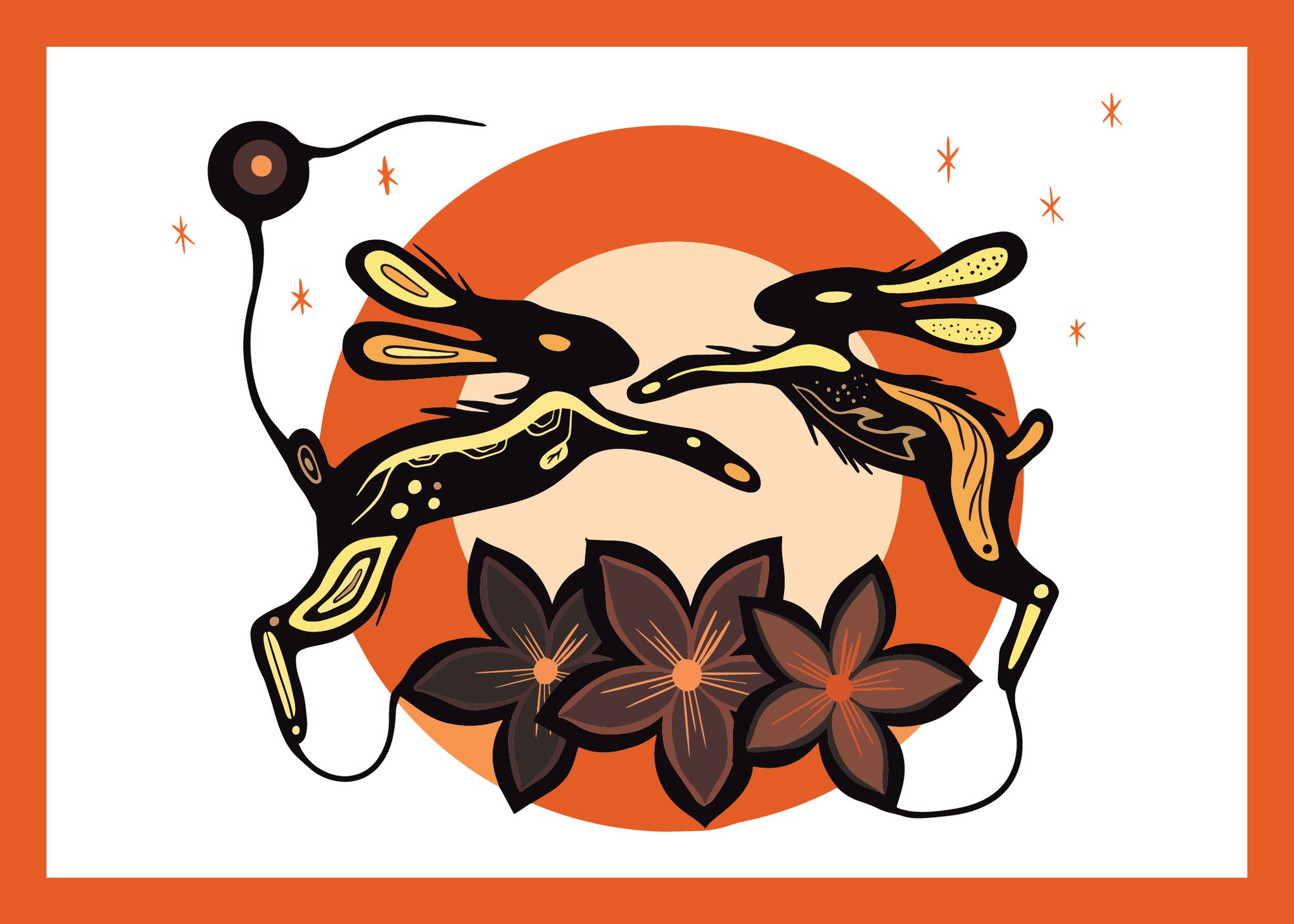 Art Card- Harvest Moon Rabbits image 0