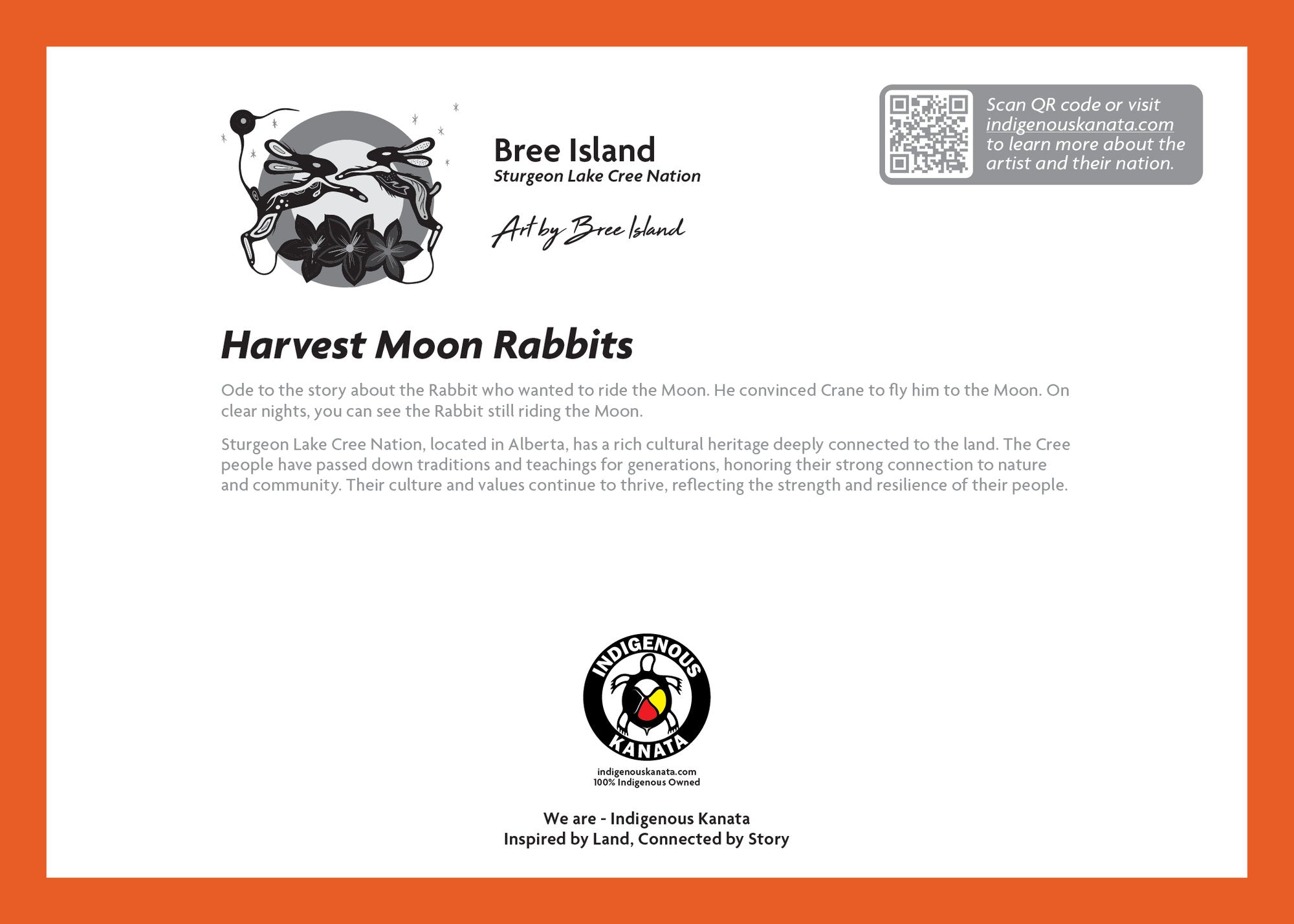 Art Card- Harvest Moon Rabbits - back