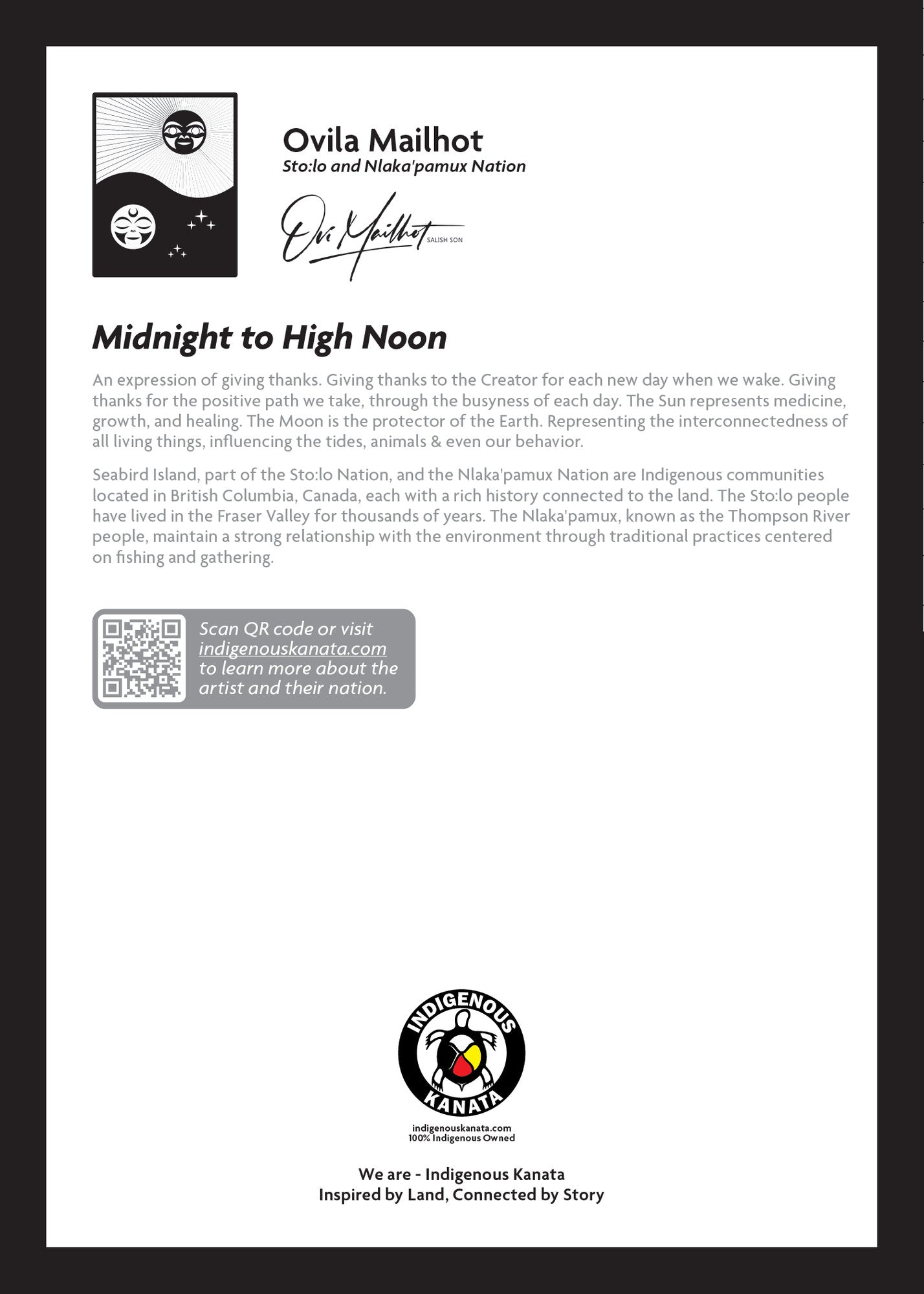 Art Card  - Midnight to High Noon - back