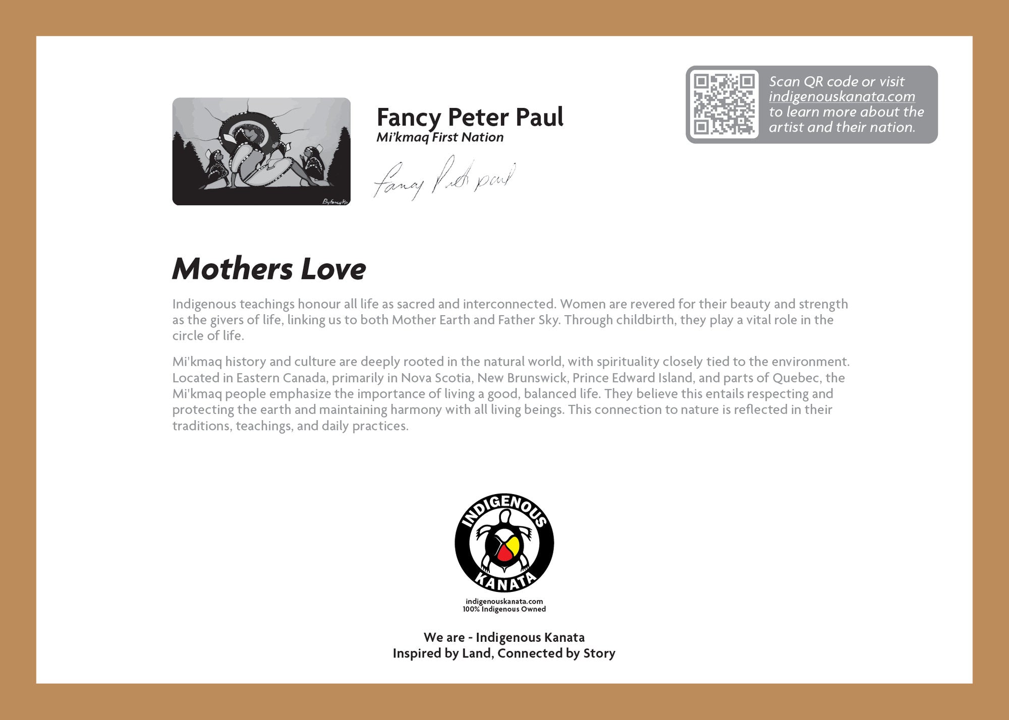 Art Card - Mothers Love - back