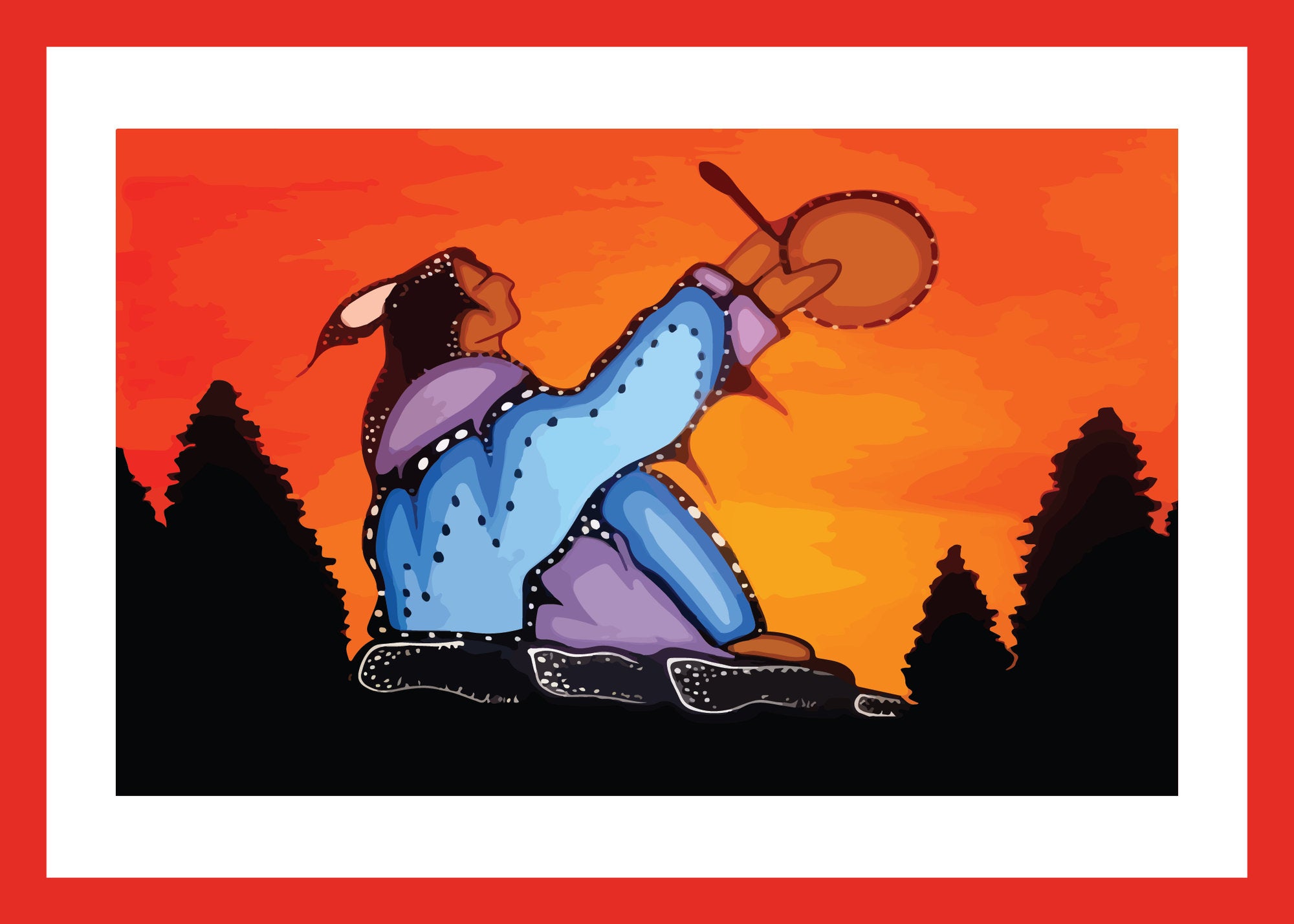 Art Card- Native Drummer image 0