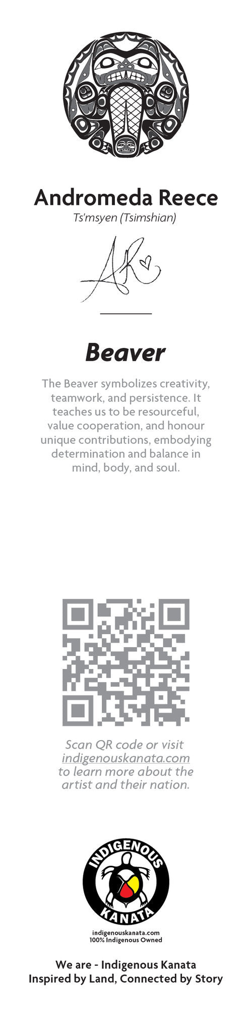 Bookmark - Beaver - back