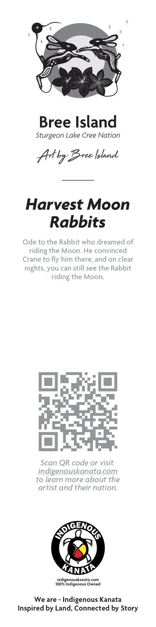 Bookmark- Harvest Moon Rabbits - back