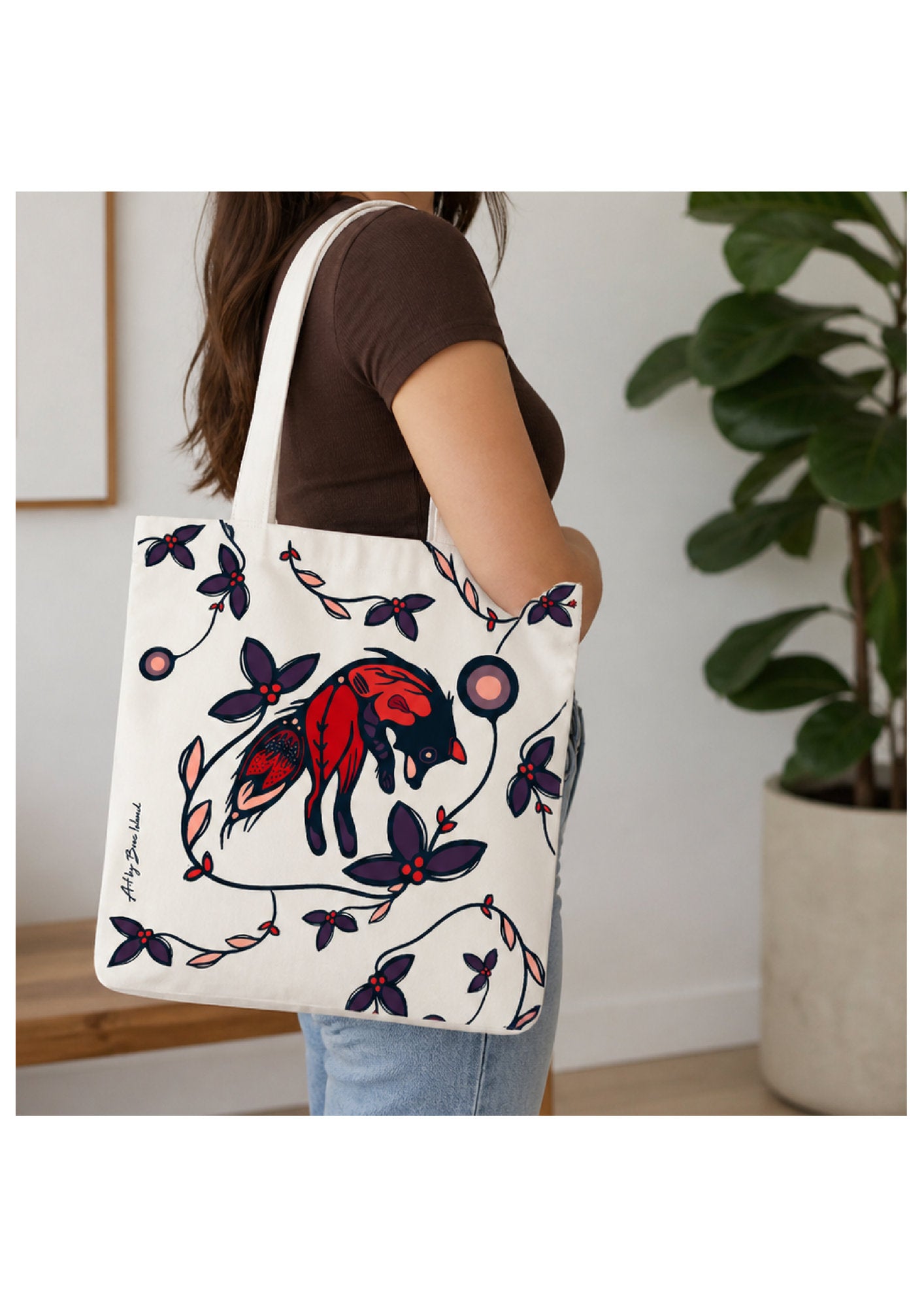 Canvas Tote - Fox at Twilight image 0