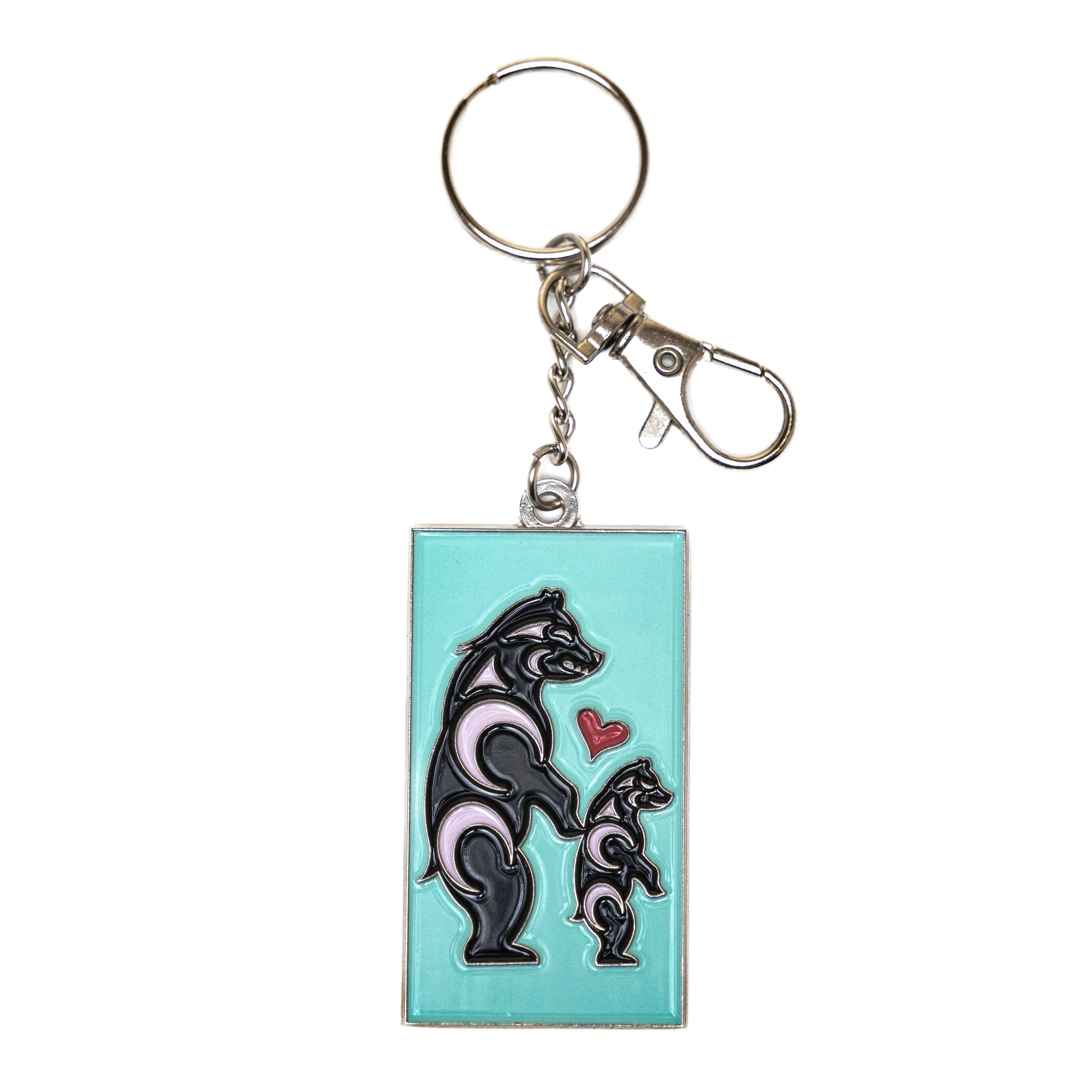 Keychain - Mother Bear and Cub image 0