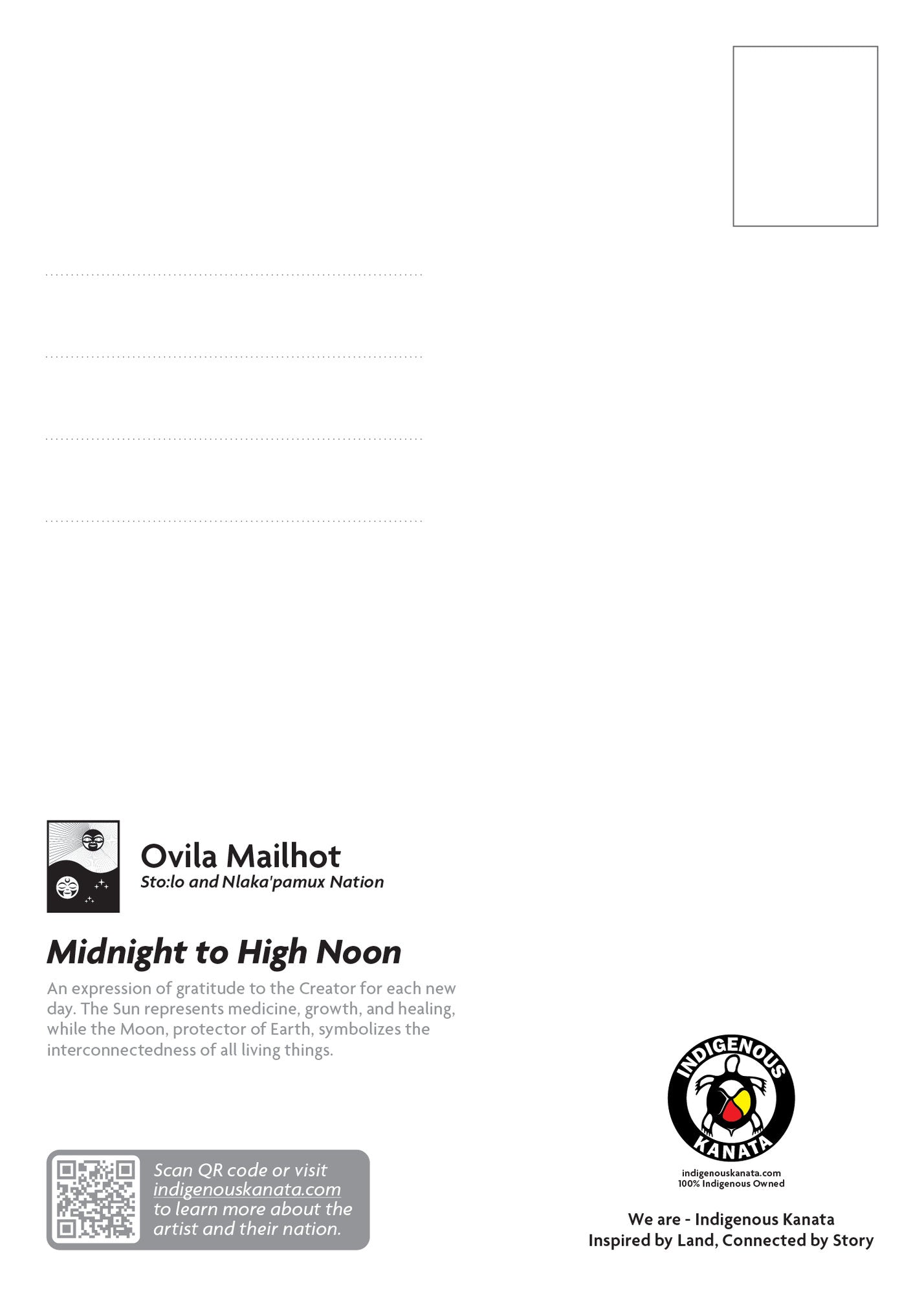 Postcard  - Midnight to High Noon - back